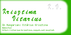 krisztina vitarius business card